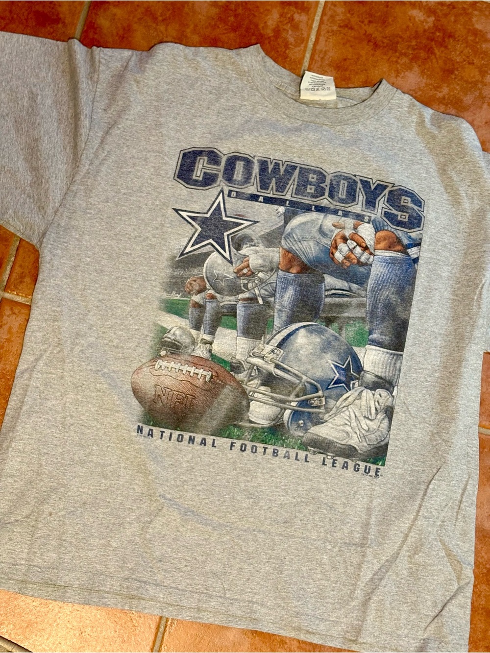 Vintage 1997 Dallas Cowboys NFL Football Lee Sport Gray XX-Large T-Shirt